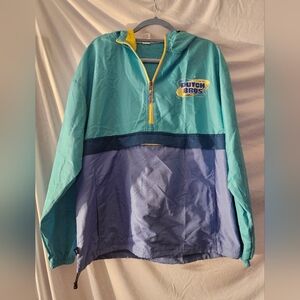 Dutch Bros Jacket  Large 1/4 Zip Windbreaker Anorak 2024 Coffee Blue